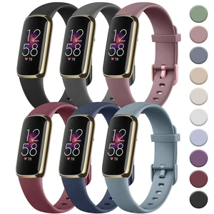 6 PACK Sport Bands Compatible with Fitbit Luxe Bands for Women Men, Soft Silicone Waterproof Straps Replacement Wristbands Compatible for Fitbit Luxe Watch Band(6 Pack) 6 PACK Sport Bands Compatible with Fitbit Luxe Bands for Women Men, Soft Silicone Waterproof Straps Replacement Wristbands Compatible for Fitbit Luxe Watch Band(6 Pack)