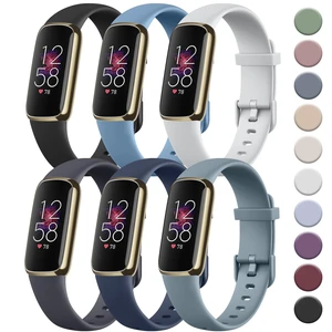 6 PACK Sport Bands Compatible with Fitbit Luxe Bands for Women Men, Soft Silicone Waterproof Straps Replacement Wristbands Compatible for Fitbit Luxe Watch Band(6 Pack) 6 PACK Sport Bands Compatible with Fitbit Luxe Bands for Women Men, Soft Silicone Waterproof Straps Replacement Wristbands Compatible for Fitbit Luxe Watch Band(6 Pack)