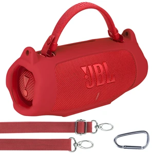 Silicone Cover Compatible with JBL Charge 6 Portable Speaker Precisely Tailored Silicone Cover, Anti-Slip Texture, Shock Buffer Protection, Lightweight Carry, Red Cover Silicone Cover Compatible with JBL Charge 6 Portable Speaker Precisely Tailored Silicone Cover, Anti-Slip Texture, Shock Buffer Protection, Lightweight Carry, Red Cover