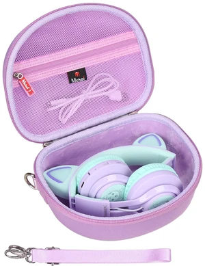 Hard Case Suitable for Riwbox CT-7 Pink/for Jack CT-7S Cat Green 3.5mm/ for iClever IC-HS01 Bluetooth Wireless Over-Ear Headphones Headset for Kids Travel Protective Case, Purple, Case Only Hard Case Suitable for Riwbox CT-7 Pink/for Jack CT-7S Cat Green 3.5mm/ for iClever IC-HS01 Bluetooth Wireless Over-Ear Headphones Headset for Kids Travel Protective Case, Purple, Case Only