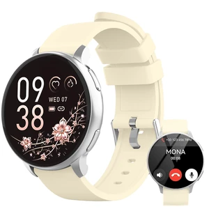 Smart Watch for Men Women Fitness Tracker with 100+ Sport Modes,Activity Trackers for iOS/Android Waterproof/Heart Rate/Sleep/Steps Monitor/Pedometer Monitor Monitor (Silver+Beige) Smart Watch for Men Women Fitness Tracker with 100+ Sport Modes,Activity Trackers for iOS/Android Waterproof/Heart Rate/Sleep/Steps Monitor/Pedometer Monitor Monitor (Silver+Beige)