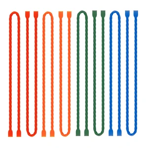 8PCS Silicone Cable Ties 18-Inch Reusable Twist Ties Steel-Core Cord Tie Straps Bendable Organizer All Purpose for Indoor Outdoor Bundling Holding Securing and Wrapping Cables (4 Colors) 8PCS Silicone Cable Ties 18-Inch Reusable Twist Ties Steel-Core Cord Tie Straps Bendable Organizer All Purpose for Indoor Outdoor Bundling Holding Securing and Wrapping Cables (4 Colors)