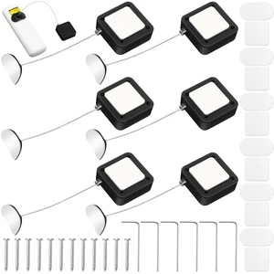 6 Pcs 6.5 ft Retractable Remote Leash, Cable Lock for Television Remote Control Tether Cord, Adjustable Line Stop, Adhesive Anchor, Screw Mount Option, Curved Surface Strap for Home Office 6 Pcs 6.5 ft Retractable Remote Leash, Cable Lock for Television Remote Control Tether Cord, Adjustable Line Stop, Adhesive Anchor, Screw Mount Option, Curved Surface Strap for Home Office