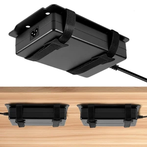 2 Pcs Universal Metal Laptop Charger Holder, Adjustable Under Desk Power Brick Mount Organizer for Charging Bricks & Cables Space Saving Power Adapters Mount, Secure Supply Holder for Chargers,Black 2 Pcs Universal Metal Laptop Charger Holder, Adjustable Under Desk Power Brick Mount Organizer for Charging Bricks & Cables Space Saving Power Adapters Mount, Secure Supply Holder for Chargers,Black