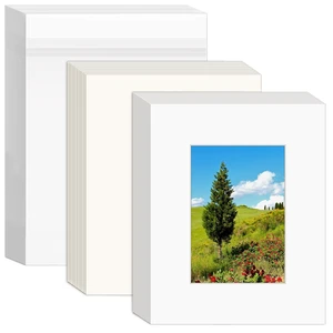 15 Set 8x10 White Picture Mats with Backing Boards and Bags for 5x7 Pictures, Frame Mattes Display Photo Paper Mat with Core Bevel Cut Clear Plastic Sleeves for Photos Paintings Prints 15 Set 8x10 White Picture Mats with Backing Boards and Bags for 5x7 Pictures, Frame Mattes Display Photo Paper Mat with Core Bevel Cut Clear Plastic Sleeves for Photos Paintings Prints