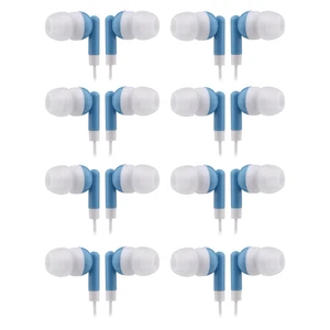 Wholesale Earbuds Bulk Headphones Individually Bagged 50 Pack for iPhone, Android, MP3 Player for Schools, Libraries, Hospitals (Blue) Wholesale Earbuds Bulk Headphones Individually Bagged 50 Pack for iPhone, Android, MP3 Player for Schools, Libraries, Hospitals (Blue)