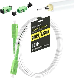 16FT Armored SC/APC Fiber Optic Internet Cable for Modem Relocation Pet Proof Single Mode Patch Cord for Verizon Fios, AT&T, Google Fiber, LSZH White OS2 Internet Extension Cable 16FT Armored SC/APC Fiber Optic Internet Cable for Modem Relocation Pet Proof Single Mode Patch Cord for Verizon Fios, AT&T, Google Fiber, LSZH White OS2 Internet Extension Cable
