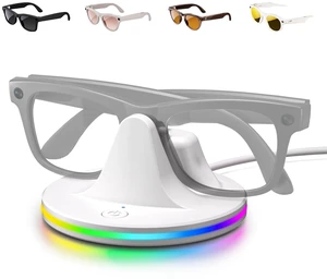 Charging Dock for Meta Glasses Ray-Ban: Wayfarer, Skyler, Headliner & Oakley HSTN Smart Glasses Charger with LED Power Status Light, Cloud Dancer White Charging Dock for Meta Glasses Ray-Ban: Wayfarer, Skyler, Headliner & Oakley HSTN Smart Glasses Charger with LED Power Status Light, Cloud Dancer White