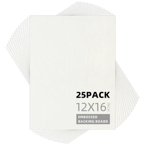 25 Pack Embossed Backing Boards, 12x16 Uncut White Mat Boards Acid Free Backer Boards Ideal for Photos, Pictures, Prints, Frames, and Artwork 25 Pack Embossed Backing Boards, 12x16 Uncut White Mat Boards Acid Free Backer Boards Ideal for Photos, Pictures, Prints, Frames, and Artwork