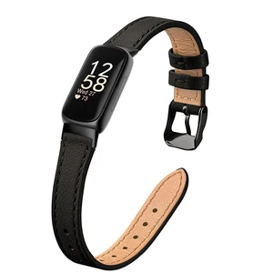 Slim Leather Band Compatible with Fitbit Inspire 3 Bands,Black Top Grain Genuine Leather,Strap,Thin,Wristband,for Fitbit Inspire 3,Women Slim Leather Band Compatible with Fitbit Inspire 3 Bands,Black Top Grain Genuine Leather,Strap,Thin,Wristband,for Fitbit Inspire 3,Women