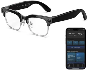 AI Smart Glasses with Camera, Bluetooth Camera Glasses 8MP Camera Glasses, Real-Time Translation, AI Voice Assistant, Open-Ear Speakers, Bluetooth Calling, IP66 Water Resistance AI Smart Glasses with Camera, Bluetooth Camera Glasses 8MP Camera Glasses, Real-Time Translation, AI Voice Assistant, Open-Ear Speakers, Bluetooth Calling, IP66 Water Resistance