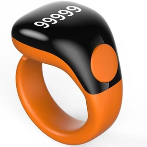 Smart Tasbih Zikr Ring,Adjustable(18/20/22mm) Muslim Digital Azan Alarm Clock Counter,APP Support Digital Counter Prayer Reminder Rings, Waterproof 5 Digit Finger Counter for Muslims(Orange) Smart Tasbih Zikr Ring,Adjustable(18/20/22mm) Muslim Digital Azan Alarm Clock Counter,APP Support Digital Counter Prayer Reminder Rings, Waterproof 5 Digit Finger Counter for Muslims(Orange)