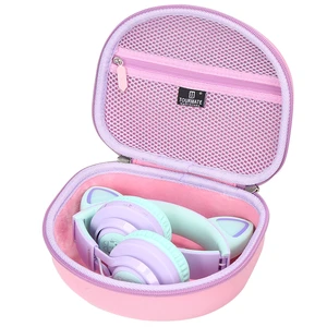 Hard Travel Case for Riwbox CT-7 CT-7S / iClever HS01 / FosPower Cat Ear LED Light Kids Wireless Headphones, Protective Carrying Storage BagBox for Sale (Purple&Pink) Hard Travel Case for Riwbox CT-7 CT-7S / iClever HS01 / FosPower Cat Ear LED Light Kids Wireless Headphones, Protective Carrying Storage BagBox for Sale (Purple&Pink)
