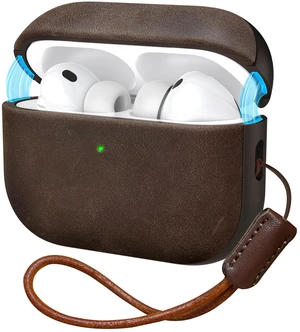 Magnetic Lid Genuine Leather Case for AirPods Pro 3 (2025) Handmade Crazy Horse Vintage Patina Cover with Lanyard, Two-Tone Leather Case for AirPods Pro 3rd Generation Magnetic Lid Genuine Leather Case for AirPods Pro 3 (2025) Handmade Crazy Horse Vintage Patina Cover with Lanyard, Two-Tone Leather Case for AirPods Pro 3rd Generation