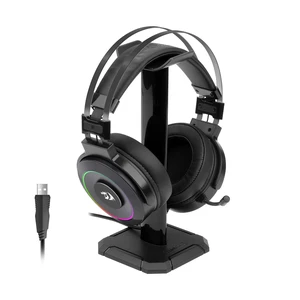USB Wired Gaming Headset with 7.1 Surround Sound, Volume Control Noise Cancelling Mic, RGB Light, Headphone Stand, 40mm Drivers, Over Ear for PC, PS4, NS, Black USB Wired Gaming Headset with 7.1 Surround Sound, Volume Control Noise Cancelling Mic, RGB Light, Headphone Stand, 40mm Drivers, Over Ear for PC, PS4, NS, Black