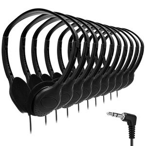 10 Pack Over Ear Wired Headphones Bulk for School Classroom Student, Adjustable Headband with 3.5mm Jack, Lightweight Design Earphones for Classroom Learning and Testing (Black) 10 Pack Over Ear Wired Headphones Bulk for School Classroom Student, Adjustable Headband with 3.5mm Jack, Lightweight Design Earphones for Classroom Learning and Testing (Black)