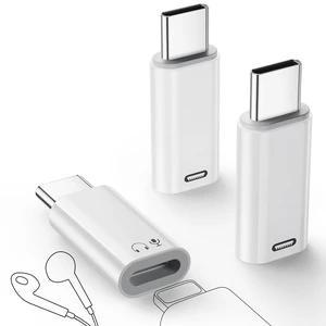 Lightning to USB C Adapter Set (Charging Adapter×2+Headphone Adapter×1) 27W Fast Charging Lightning to USBC Adapter with 3A Limit ×2, 48kHz/16bit Hi-Fi Audio Headphone Adapter with Line Control ×1 Lightning to USB C Adapter Set (Charging Adapter×2+Headphone Adapter×1) 27W Fast Charging Lightning to USBC Adapter with 3A Limit ×2, 48kHz/16bit Hi-Fi Audio Headphone Adapter with Line Control ×1