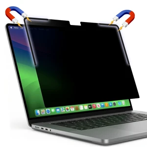 Removable Magnetic Privacy Screen for MacBook Pro 14.2", M1-M5 L-Shaped Magnetic Strips Prevent Sliding & Sagging Anti-Spy Filter Lid Closes Fully Anti-Glare & Blue Light Blocking Removable Magnetic Privacy Screen for MacBook Pro 14.2", M1-M5 L-Shaped Magnetic Strips Prevent Sliding & Sagging Anti-Spy Filter Lid Closes Fully Anti-Glare & Blue Light Blocking