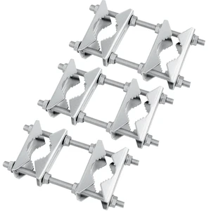 Double Antenna Mast Clamp - Heavy Duty Galvanized Iron Mount for Secure Pole-to-Pole Connection, Rust-Resistant, Ideal for Antennas and Satellite Dishes 3PCS Double Antenna Mast Clamp - Heavy Duty Galvanized Iron Mount for Secure Pole-to-Pole Connection, Rust-Resistant, Ideal for Antennas and Satellite Dishes 3PCS