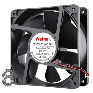 120mm x120 x 38mm 12V 2Pin Dual Ball 12cm Industrial Cooling Fan High Airflow 120mm x120 x 38mm 12V 2Pin Dual Ball 12cm Industrial Cooling Fan High Airflow