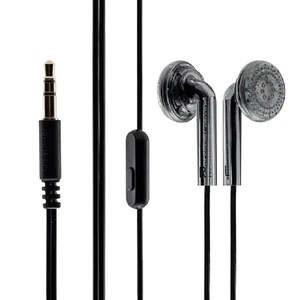 Nice Buds Flat-Headed Earbuds with 3.5mm Stereo Plug (Black Transparent with Mic) Nice Buds Flat-Headed Earbuds with 3.5mm Stereo Plug (Black Transparent with Mic)