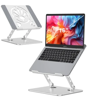 Adjustable Aluminum Laptop Stand for Desk,Ergonomic Riser, Silver Open Ventilated Design, Fits MacBook Pro/Air & 10"-16" Laptops, Stable Support for Office, Home & Travel Adjustable Aluminum Laptop Stand for Desk,Ergonomic Riser, Silver Open Ventilated Design, Fits MacBook Pro/Air & 10"-16" Laptops, Stable Support for Office, Home & Travel