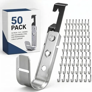 50 Pcs Bat Wing J Hook 3/4 Inch Cable Support Hangers G60 Galvanized Steel Construction, Cable Support for Ceiling Grid and Threaded Rod, Heavy Duty Wire Management 50 Pcs Bat Wing J Hook 3/4 Inch Cable Support Hangers G60 Galvanized Steel Construction, Cable Support for Ceiling Grid and Threaded Rod, Heavy Duty Wire Management