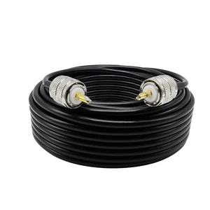 CB Coax Cable 50 Feet Solid Copper, UHF Male PL-259 to UHF Male PL-259 Low Loss, RG58 Coaxial Cable 50 Ohm Coax for CB Radio, Ham Radio, SWR Meter, Police Scanner, Antenna Tuner (50FT) CB Coax Cable 50 Feet Solid Copper, UHF Male PL-259 to UHF Male PL-259 Low Loss, RG58 Coaxial Cable 50 Ohm Coax for CB Radio, Ham Radio, SWR Meter, Police Scanner, Antenna Tuner (50FT)