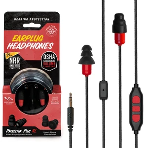Protector Plus VL Earplug Headphones, Hearing Protection, Red 29dB NRR Foam/27dB Silicone Plugs, Reusable Ear Plugs for Work, Noise Reduction Earbuds, In Ear Hearing Protection Protector Plus VL Earplug Headphones, Hearing Protection, Red 29dB NRR Foam/27dB Silicone Plugs, Reusable Ear Plugs for Work, Noise Reduction Earbuds, In Ear Hearing Protection
