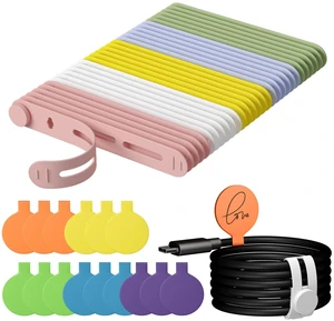 45Pcs Cable Labels and Silicone Cable Ties Set for Electronics 30 Cable Ties+15 Cord Labels for Organizing Wires and Identification, Reusable Cable Management Set, Multicolor 45Pcs Cable Labels and Silicone Cable Ties Set for Electronics 30 Cable Ties+15 Cord Labels for Organizing Wires and Identification, Reusable Cable Management Set, Multicolor