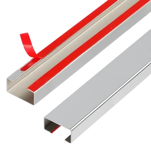 Stainless Steel Management Raceway of Cables, 3-Pack 39.37in Metal Cable Condenser, Self-Adhesive Wire Cord Hider, No Screws No Drill On Wall Cable Cover Channels for Floor Home Office Kitchen Stainless Steel Management Raceway of Cables, 3-Pack 39.37in Metal Cable Condenser, Self-Adhesive Wire Cord Hider, No Screws No Drill On Wall Cable Cover Channels for Floor Home Office Kitchen