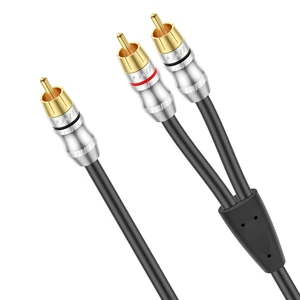 RCA Cable, 1 RCA Male to 2 RCA Male Y-Splitter Digital Stereo Audio Cable Subwoofer Cord for Subwoofer, Home Theater, 15 Feet RCA Cable, 1 RCA Male to 2 RCA Male Y-Splitter Digital Stereo Audio Cable Subwoofer Cord for Subwoofer, Home Theater, 15 Feet