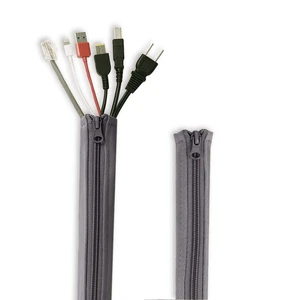 Flexible Cable Management Sleeve kit, 39 Inches, 2 Pieces -Grey Extendable Cord Organizer System Wrap Wire Cable Cover Sleeve Holder, Keep Home & Office Clean Safe Protector for TV Flexible Cable Management Sleeve kit, 39 Inches, 2 Pieces -Grey Extendable Cord Organizer System Wrap Wire Cable Cover Sleeve Holder, Keep Home & Office Clean Safe Protector for TV