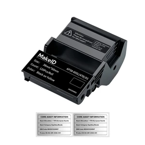EP53 Labels, Black on Metallic Silver Label Tape with Integrated Ribbon Cartridge for Indoor/Outdoor ID and Equipment Labeling,1.50" W x 2.36" H, 120 Labels/Roll EP53 Labels, Black on Metallic Silver Label Tape with Integrated Ribbon Cartridge for Indoor/Outdoor ID and Equipment Labeling,1.50" W x 2.36" H, 120 Labels/Roll