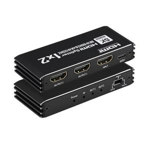 8K@60Hz HDMI Splitter 1 in 2 Out, 1x2 HDMI 2.1 Splitter Support 4K@120Hz, 1080P@240Hz VRR HDCP2.3 HDR HDR10 48Gbps EDID Dolby Atmos 7.1ch, Only Duplicate/Mirror Screens Not Extend 8K@60Hz HDMI Splitter 1 in 2 Out, 1x2 HDMI 2.1 Splitter Support 4K@120Hz, 1080P@240Hz VRR HDCP2.3 HDR HDR10 48Gbps EDID Dolby Atmos 7.1ch, Only Duplicate/Mirror Screens Not Extend