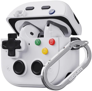 for AirPods 4 Case Cover, Retro Game Console Design, Shockproof Hard Shell Compatible with AirPods 4th Generation, Cute Protective Cover with Keychain for Men Women Kids (White) for AirPods 4 Case Cover, Retro Game Console Design, Shockproof Hard Shell Compatible with AirPods 4th Generation, Cute Protective Cover with Keychain for Men Women Kids (White)