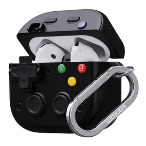 for AirPods 4 Case Cover, Retro Game Console Design, Shockproof Hard Shell Compatible with AirPods 4th Generation, Cute Protective Cover with Keychain for Men Women Kids (Black) for AirPods 4 Case Cover, Retro Game Console Design, Shockproof Hard Shell Compatible with AirPods 4th Generation, Cute Protective Cover with Keychain for Men Women Kids (Black)