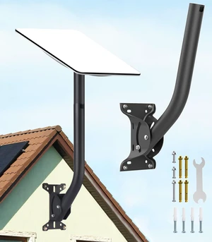Starlink Gen 2 Wall Mount Adjustable Angle Long J Pole Roof Mount Metal Mounting Kit, 1.4" Dia x 17" L Short Pipe, for Starlink V2 Dish, Internet Satellite TV Antenna, or Weather Station Starlink Gen 2 Wall Mount Adjustable Angle Long J Pole Roof Mount Metal Mounting Kit, 1.4" Dia x 17" L Short Pipe, for Starlink V2 Dish, Internet Satellite TV Antenna, or Weather Station