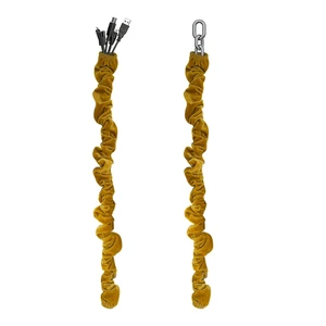 Fabric Cord Cover,2 Pack Touch Fasteners Gold Chandelier Chain Cover 70.8inches Brushed Polyester Fabric Flannel for Wires,Decorative Cord Hider Easy Install Fabric Cord Cover,2 Pack Touch Fasteners Gold Chandelier Chain Cover 70.8inches Brushed Polyester Fabric Flannel for Wires,Decorative Cord Hider Easy Install