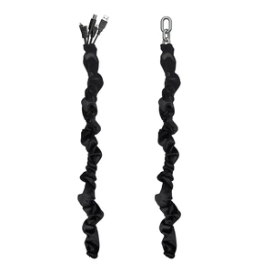 Chandelier Black Cord Cover 2 Pack Touch Fasteners 70.8inches,Brushed Polyester Fabric Chain Sleeve for Chandelier Chain Cover Decorative TV Wire Hider Easy Install Convenient for Wire Management Chandelier Black Cord Cover 2 Pack Touch Fasteners 70.8inches,Brushed Polyester Fabric Chain Sleeve for Chandelier Chain Cover Decorative TV Wire Hider Easy Install Convenient for Wire Management
