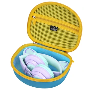Hard Travel Case for Riwbox CT-7 / CT-7S Cat Ear LED Light Kids Wireless Headphones, Protective Carrying Storage BagBox for Sale (Blue&Yellow) Hard Travel Case for Riwbox CT-7 / CT-7S Cat Ear LED Light Kids Wireless Headphones, Protective Carrying Storage BagBox for Sale (Blue&Yellow)
