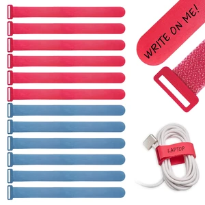 Write On! Cinch Straps - 8" (12-Pack) Tropics Colorful Hook and Loop Cord Organizer Straps for Office Desk Accessories to Organize and Label Cable Management Write On! Cinch Straps - 8" (12-Pack) Tropics Colorful Hook and Loop Cord Organizer Straps for Office Desk Accessories to Organize and Label Cable Management