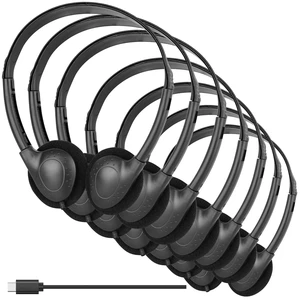 12 Pack USB C Headphones Bulk for Classroom School Kids Wired USB Type C Headphones Class Set for Students Testing Compatible with Pad Smartphones Black 12 Pack USB C Headphones Bulk for Classroom School Kids Wired USB Type C Headphones Class Set for Students Testing Compatible with Pad Smartphones Black