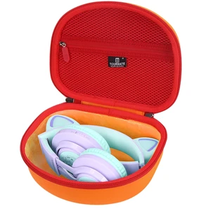Hard Travel Case for Riwbox CT-7 / CT-7S Cat Ear LED Light Kids Wireless Headphones, Protective Carrying Storage Bag Box for Sale(Orange&Yellow) Hard Travel Case for Riwbox CT-7 / CT-7S Cat Ear LED Light Kids Wireless Headphones, Protective Carrying Storage Bag Box for Sale(Orange&Yellow)