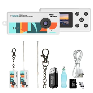 Mini Keychain Digital Camera, Bag Charm, for Travel, Kids, Gifts (White) 32GB Card, Small Vintage 1080P Video Camera, Portable Tiny Camera, for Beginners Teens and Adults Mini Keychain Digital Camera, Bag Charm, for Travel, Kids, Gifts (White) 32GB Card, Small Vintage 1080P Video Camera, Portable Tiny Camera, for Beginners Teens and Adults