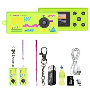 Mini Keychain Digital Camera, Bag Charm, for Travel, Kids, Gifts (Green) 32GB Card, Small Vintage 1080P Video Camera, Portable Tiny Camera, for Beginners Teens and Adults Mini Keychain Digital Camera, Bag Charm, for Travel, Kids, Gifts (Green) 32GB Card, Small Vintage 1080P Video Camera, Portable Tiny Camera, for Beginners Teens and Adults