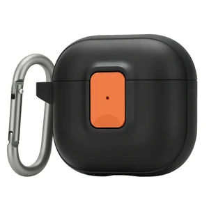 for AirPods 5/4 Case with Drop-Proof Lock Design (Black/Orange) Anti-Scratch Shockproof Slim Protective Cover Compatible with AirPods 5 Case (2026)/AirPods 4 Case (2024) for AirPods 5/4 Case with Drop-Proof Lock Design (Black/Orange) Anti-Scratch Shockproof Slim Protective Cover Compatible with AirPods 5 Case (2026)/AirPods 4 Case (2024)