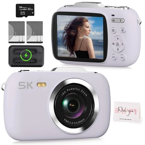 Digital Camera, FHD 1080P Point and Shoot Camera Purple with 32GB Card, Filters 16X Zoom Anti-Shake Date Stamp, Compact Small Camera Christmas Birthday Gift for Boys Girls Starters Digital Camera, FHD 1080P Point and Shoot Camera Purple with 32GB Card, Filters 16X Zoom Anti-Shake Date Stamp, Compact Small Camera Christmas Birthday Gift for Boys Girls Starters