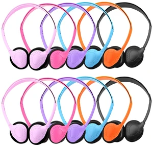 12 Pack Classroom Headphones for Kids, Multi Color Bulk Headphones for Classroom Wired Over the Ear Headphones Adjustable with 3.5 mm Jack for School Library Student Children 12 Pack Classroom Headphones for Kids, Multi Color Bulk Headphones for Classroom Wired Over the Ear Headphones Adjustable with 3.5 mm Jack for School Library Student Children