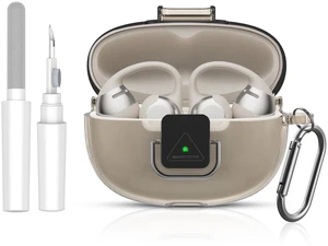 for SHOKZ OpenDots 2 Case with Lock Clip & Keychain & Cleaner Kit Clear Case for SHOKZ Open Dots ONE & TWO Earbuds Accessories, Scratch Shock Resistant Protective Cover for SHOKZ OpenDots 2 Case with Lock Clip & Keychain & Cleaner Kit Clear Case for SHOKZ Open Dots ONE & TWO Earbuds Accessories, Scratch Shock Resistant Protective Cover